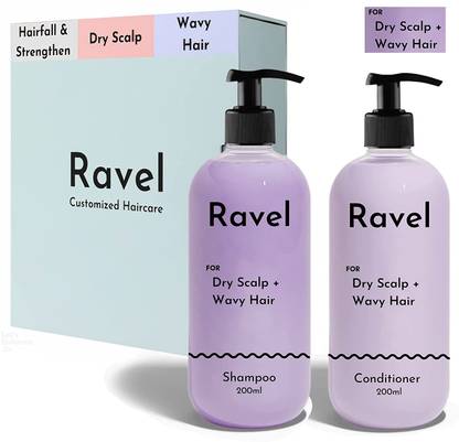 Ravel Customised Hair Care For Dry Scalp & Wavy Hair - Shampoo and Conditioner