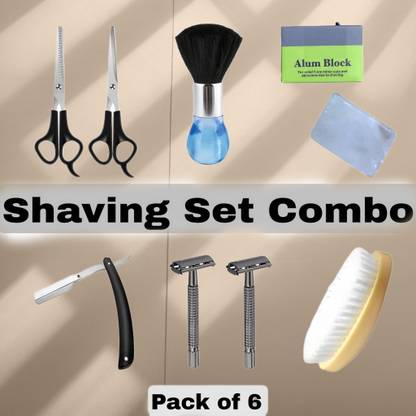 ShopCircuit 8 in 1 Shaving Kit for men with Travel Pouch | Gifts for men