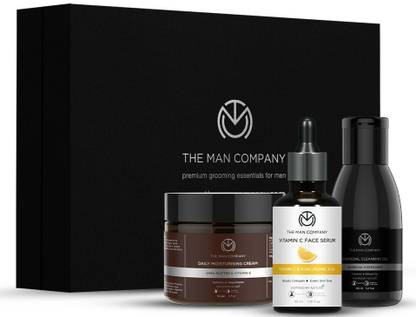 THE MAN COMPANY Face First ( Charcoal cleansing gel, Face Serum and Moisturising Cream)