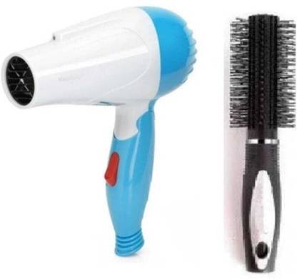 Elite gliss 1290 Professional Electric Foldable Hair Dryer with roller round comb for hair styling