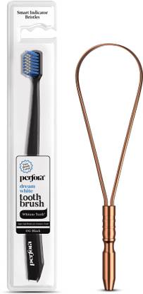 Perfora Manual Toothbrush & Copper Tongue Cleaner | Fresh Breath & Oral Hygiene