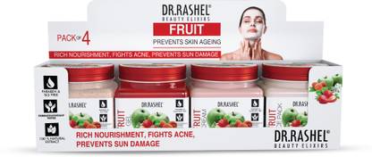 DR.RASHEL Fruit Cream, Fruit Scrub, Fruit Face Pack & Fruit Gel For Face & Body (Pack of 4)