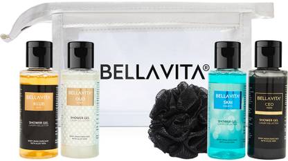 BELLAVITA Shower Gels Travel Minis Kit|Enriched with Aloe Vera , helps in hydrating Skin|