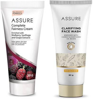 ASSURE Complete Fairness Cream 50g & Clarifying Face wash 60g combo