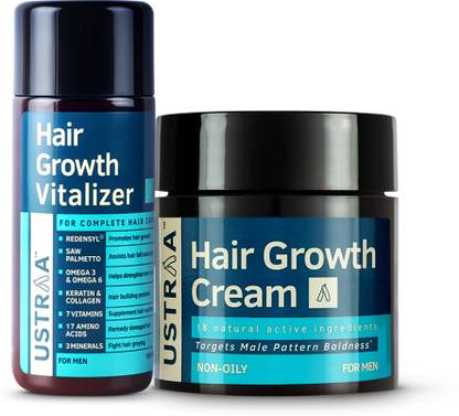USTRAA Hair Growth Vitalizer - 100 ml
 & Hair Growth Cream - 100 g