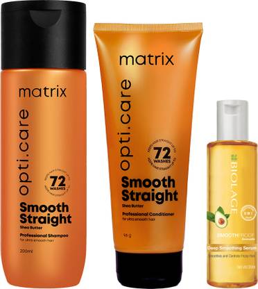 MATRIX Opti.Care Shampoo & Conditioner for Frizzy Hair, 96Hr Frizz Control (3 items)