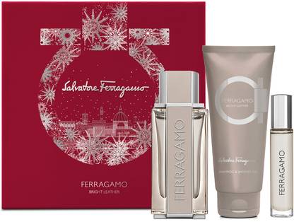 Salvatore Ferragamo Bright Leather Holiday Set (Eau de Toilette 100ml + Shampoo & Shower Gel 100ml + PS 10ml)