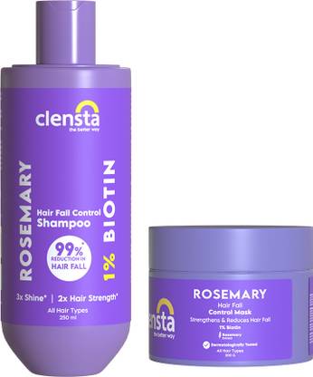 Clensta Anti Hair Fall Range (Rosemary Hair Mask 200 ml + Rosemary Shampoo 250ml)