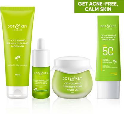 Dot & Key Cica Calming Skincare Combo For Oily, Acne Prone & Sensitive Skin
