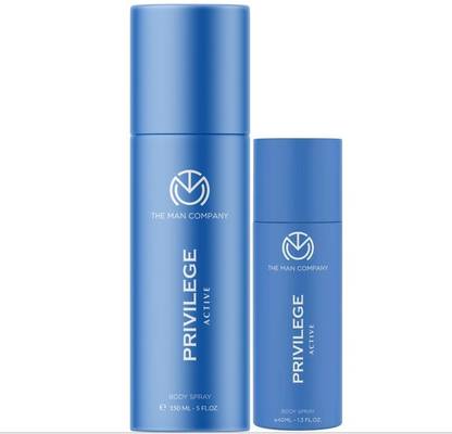 THE MAN COMPANY Active Deodorant Combo (150ml + 40ml) for Men | Long Lasting Body Sprays