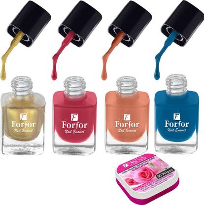 FOR FOR Perfect Stay Trendy Safe & Fast Dry ,Nail Art ,Glossy Finish Nail Polish Combo