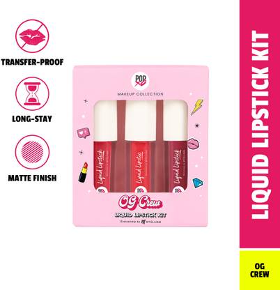 MyGlamm Makeup OG Crew Liquid Lipstick Kit-Blair, Cheryl, Emily-1.5g x 3