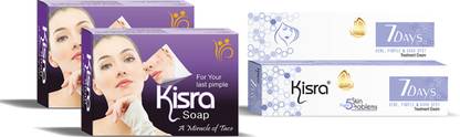 KISRA Pimple Care Soap And 7 Days Acne, Pimple & Dark Spot Treatment Cream