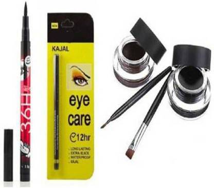 jaayansha Gel Eyeliner +black & brown??)+ long lasting kajal,36H