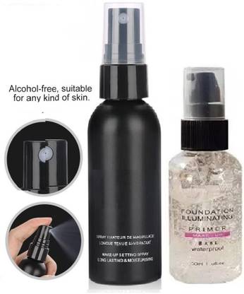 imelda GREAT AND BEST COMBO SET OF MAKE UP BASE PRIMER WITH MAKE UP SETTING SPRAY