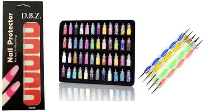 Ajora U-shape Peel Off Nail Polish 48 Bottles/Set, DOUBBLE SIDED DOTTING PEN