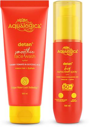 Aqualogica Detan+ Smoothie Face Wash with Cherry Tomato & Glycolic Acid for Tan Removal