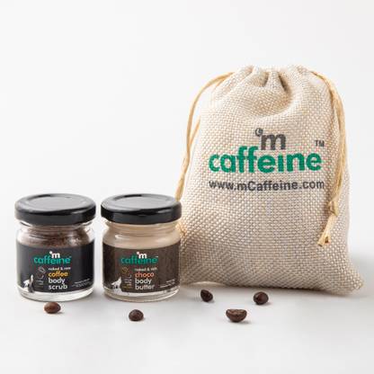 mCaffeine Body Polishing Mini Travel Kit for Glow & Nourishment for Women & Men
