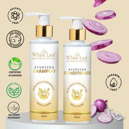 White Leaf Anti-dandruff Hair & Anti-Hairfall Shampoo Enriched with Conditioner