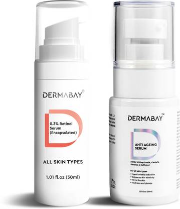 DERMABAY Skincare Combo 30 ML Retinol 0.3% Serum + 30 ML Anti-Ageing Elixir duo