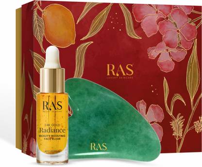 RAS Luxury Oils Jade Gua Sha Stone + 24K Gold Elixir 3ml