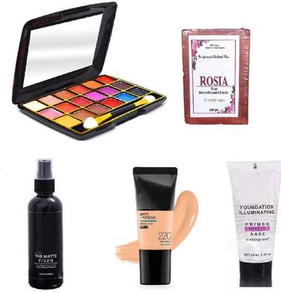 SHISHI 18 colour primer fixer foundation rose soap