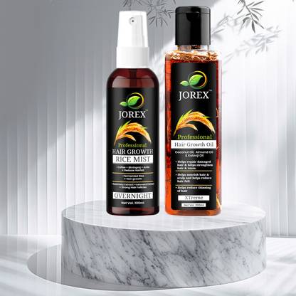 Jorex XTREME HAIR GROWTH OIL & OVERNIGHT HAIR GROWTH RICE MIST.