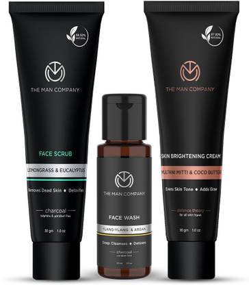 THE MAN COMPANY Miniature Face Kit | Travel Essential Pack | Face Care Regime for Bright, Soft & Smooth Face