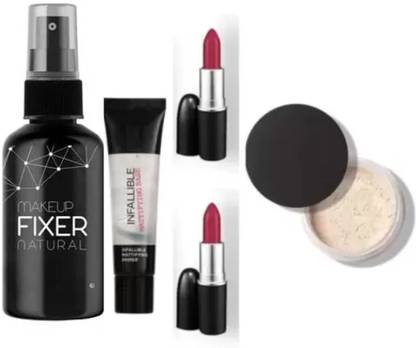 lately COMBO OF FIXER PRIMER LOSE POWDER & LIPSTICK