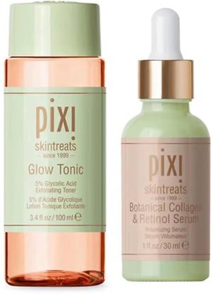 Pixi GLOW TONIC 100 ML AND BOTANICAL COLLAGEN & RETIONAL SERUM SERUM 30 ML COMBO (2 Items in the set)