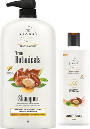 The Kioski Essential True Botanicals: Organic Opulence Shampoo(1000ML) & Conditioner(355ML) Mega Bundle