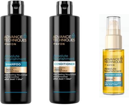 Avon Naturals Advance Techniques Absolute Nourishment Shampoo & Conditioner and Hair Serum
