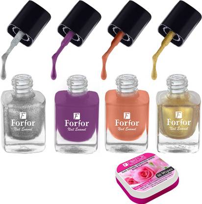 FOR FOR Perfect Stay Trendy Safe & Fast Dry ,Nail Art ,Glossy Finish Nail Polish Combo