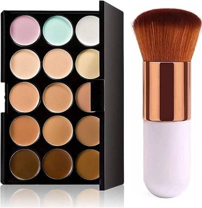 QUIYANG 15 colour Contour plate with foundation brush