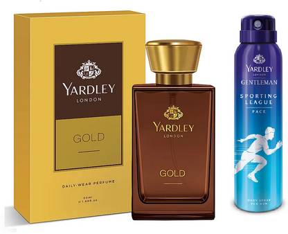 Yardley London 1 SPORTING LEAGUE PACE DEODORANT 150ML, 1 GOLD PERFUME 50ML
