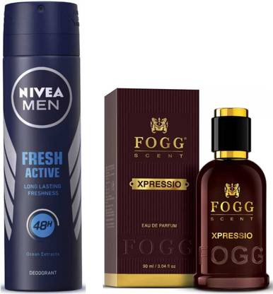 NIVEA Fresh Active Deo and Xpressio body mist Set of 2