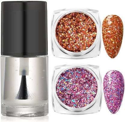 MYEONG glitter sparkle with nail paint