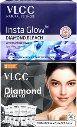 VLCC Diamond Single Facial Kit and Insta Glow Diamond Bleach