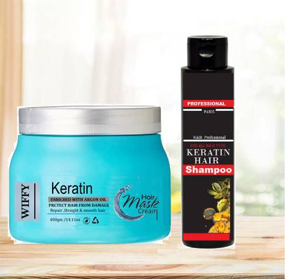 Wiffy Keratin Smooth Shampoo AND HAIR SPA SOFT AND SMOOTH HAIR