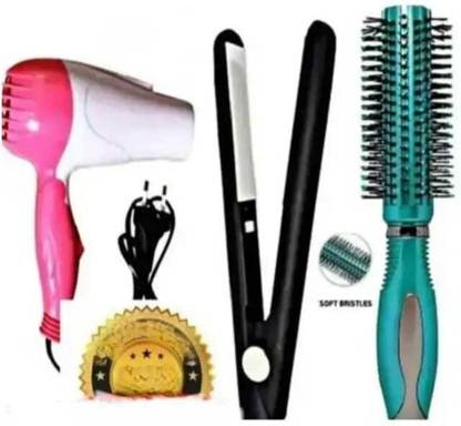 mkldsrh 1290 Foldable hair Dryer With 2 Speed Setting 1000 WATT Stylish Hair Dryer & Mini Hair Straightener roller comb for hair styling