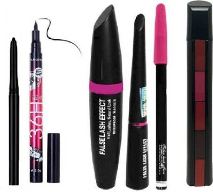 GROOVS Makeup combo kajal & 3 in1 mascara ,kajal ,e