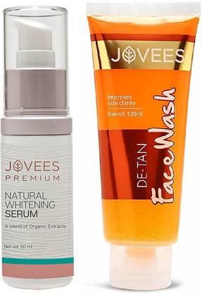 JOVEES Whitening Face Serum 50ml + D tan Face wash New 120ml