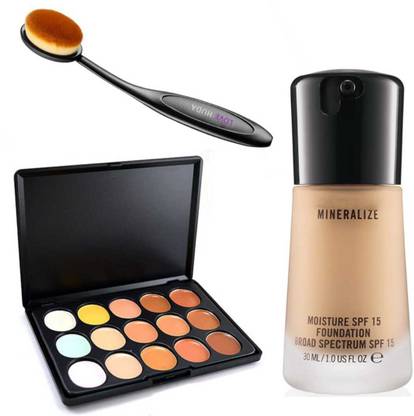 LOVE HUDA Waterproof HD Blush Contour Concealer Highlighter Palette