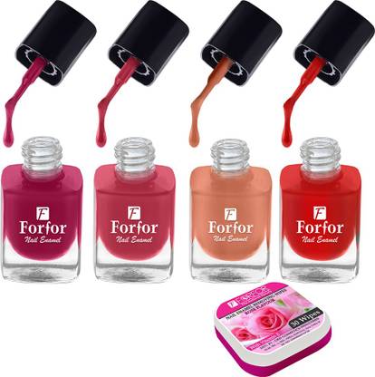 FOR FOR Perfect Stay Trendy Safe & Fast Dry ,Nail Art ,Glossy Finish Nail Polish Combo