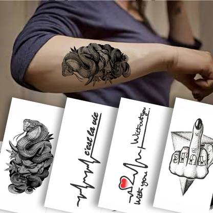 Vanvati Heart, Snack And Hand Temporary Tattoo Sticker