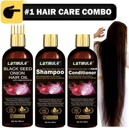 Latibule Onion Shampoo+Hair+Conditioner for All Type of Hair Problem