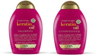 ogx KERATIN OIL SHAMPOO AND CONDITIONER SET