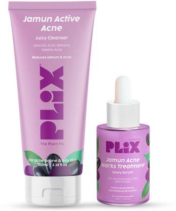 The Plant Fix Plix 10% Niacinamide Jamun Face Serum & Salicylic Acid Jamun Cleanser Gel
