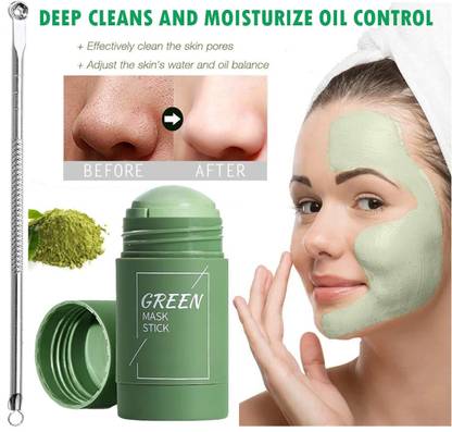 DARYUE Green Tea Cleansing Mask Stick for Face pimple remover pin