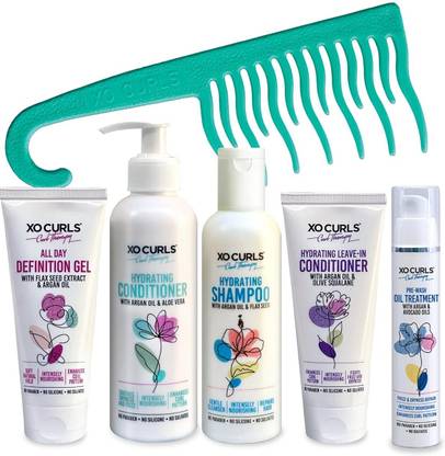 XO Curls 6-Comb Curl Therapy Range for Women & Men, frizz-free, soft natural curls